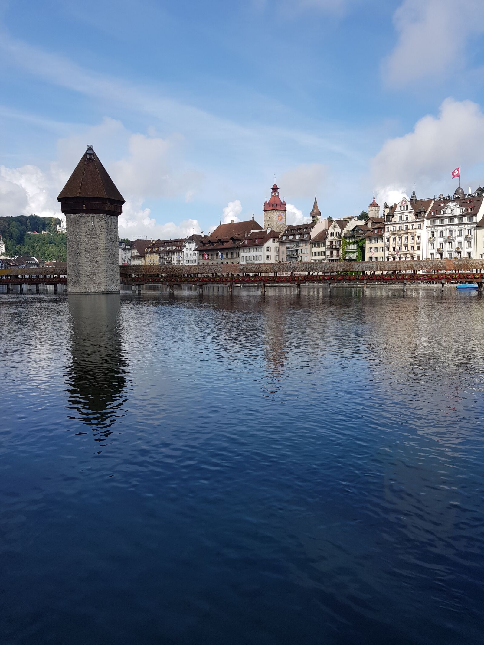 Samsung Galaxy S8 sample photo. Lucerne, chapel bridge tower photography