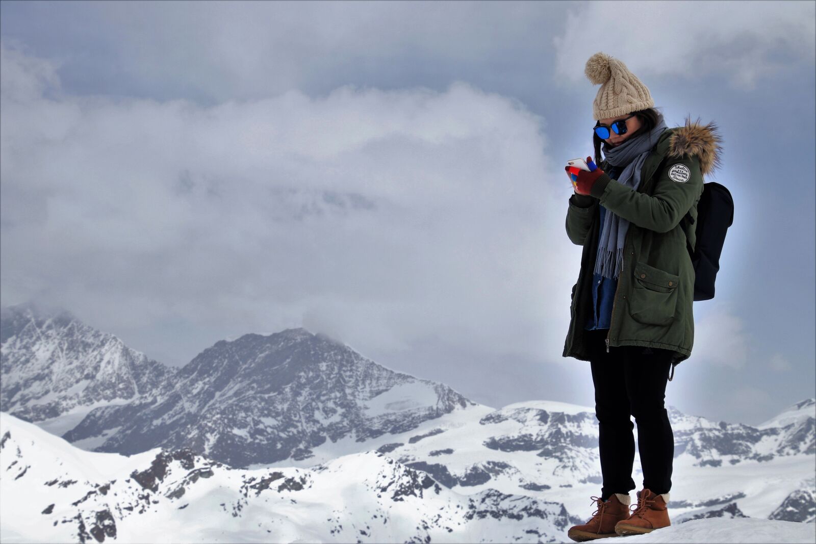 Canon EOS 80D sample photo. The alps, she, snow photography