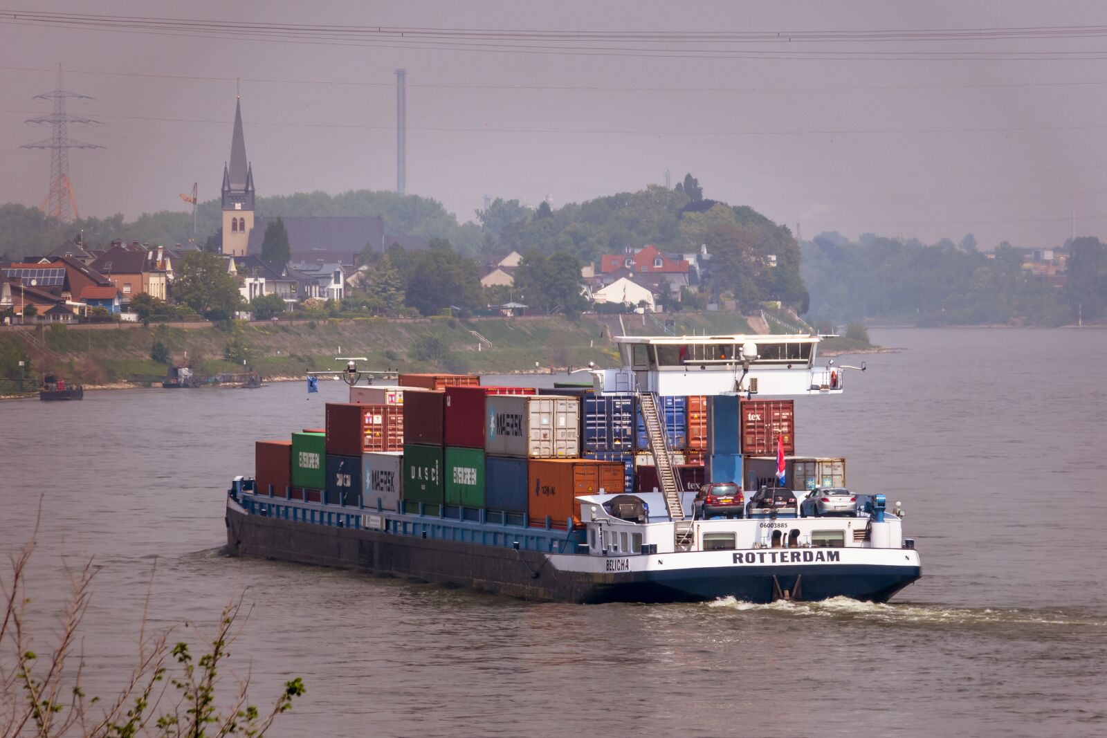 Canon PowerShot G3 X sample photo. Ship, container ship, river photography