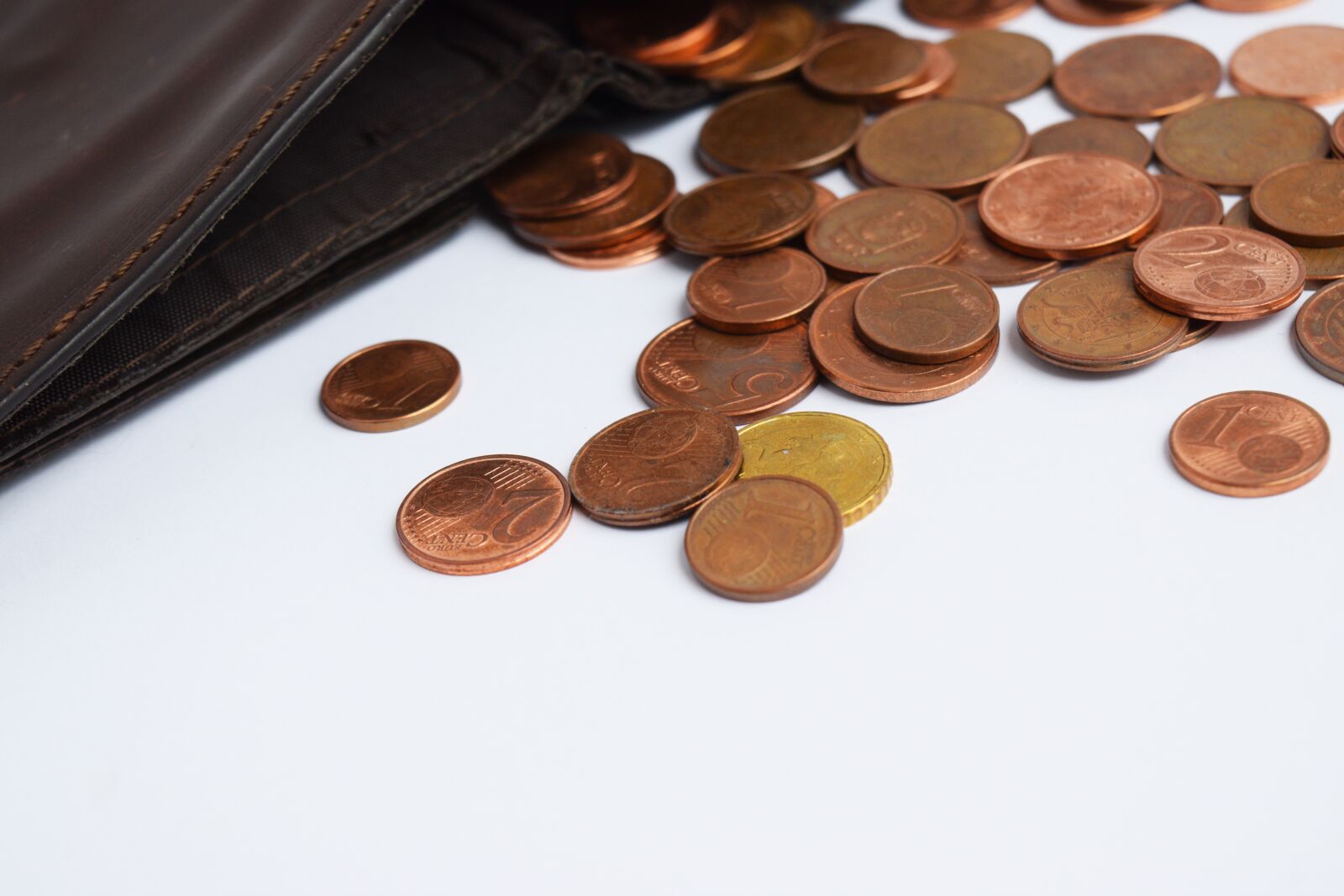 Nikon D3300 sample photo. Wallet, coins, euro photography