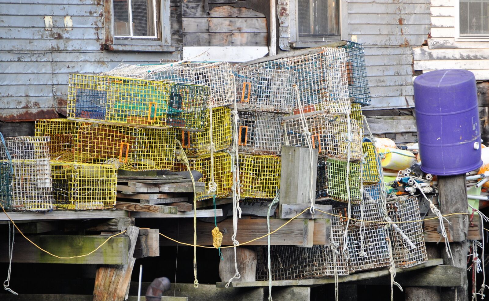 Nikon D5000 sample photo. Fishing, port, baskets photography