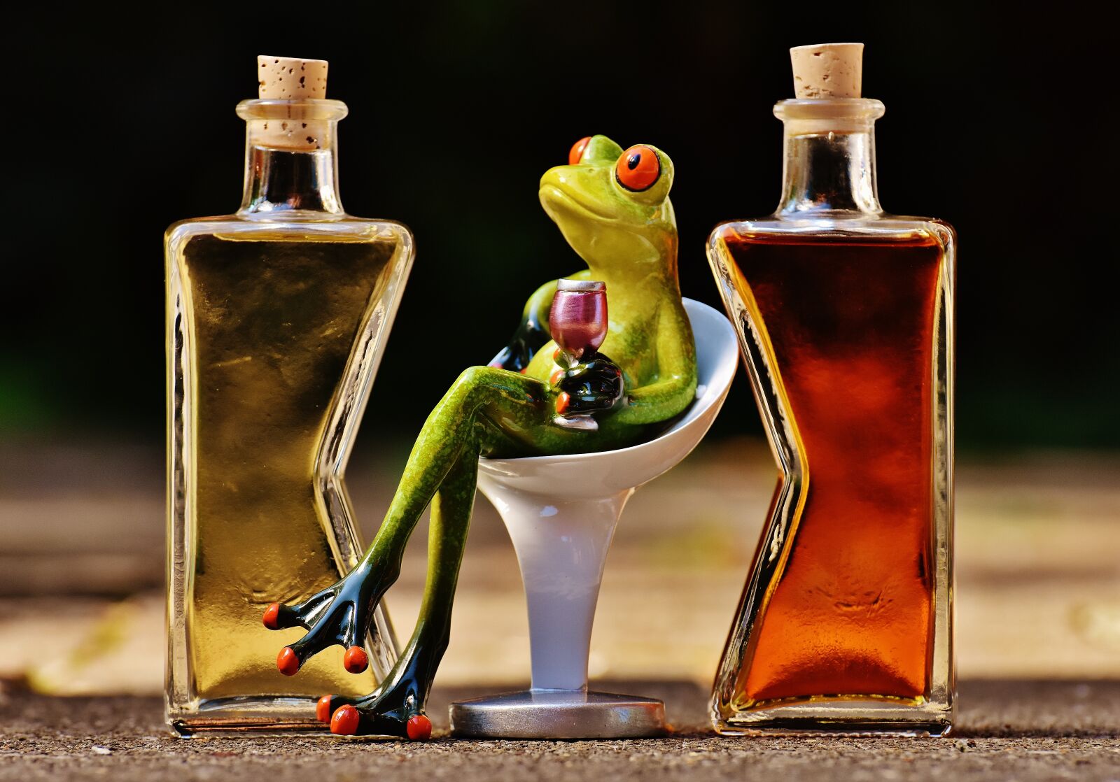 Nikon D7200 sample photo. Frogs, chick, beverages photography