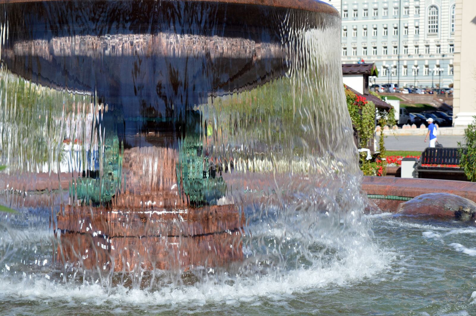 Nikon D3200 sample photo. Fountain, waterfall, park photography