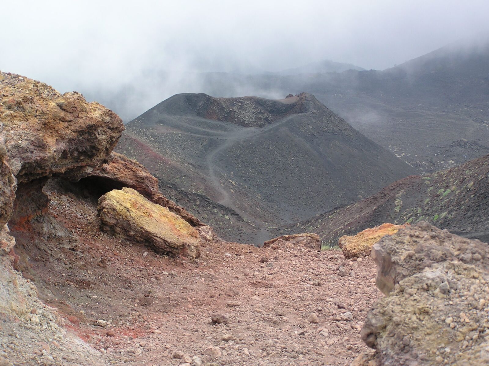 Olympus C750UZ sample photo. Lava, colours, mt etna photography