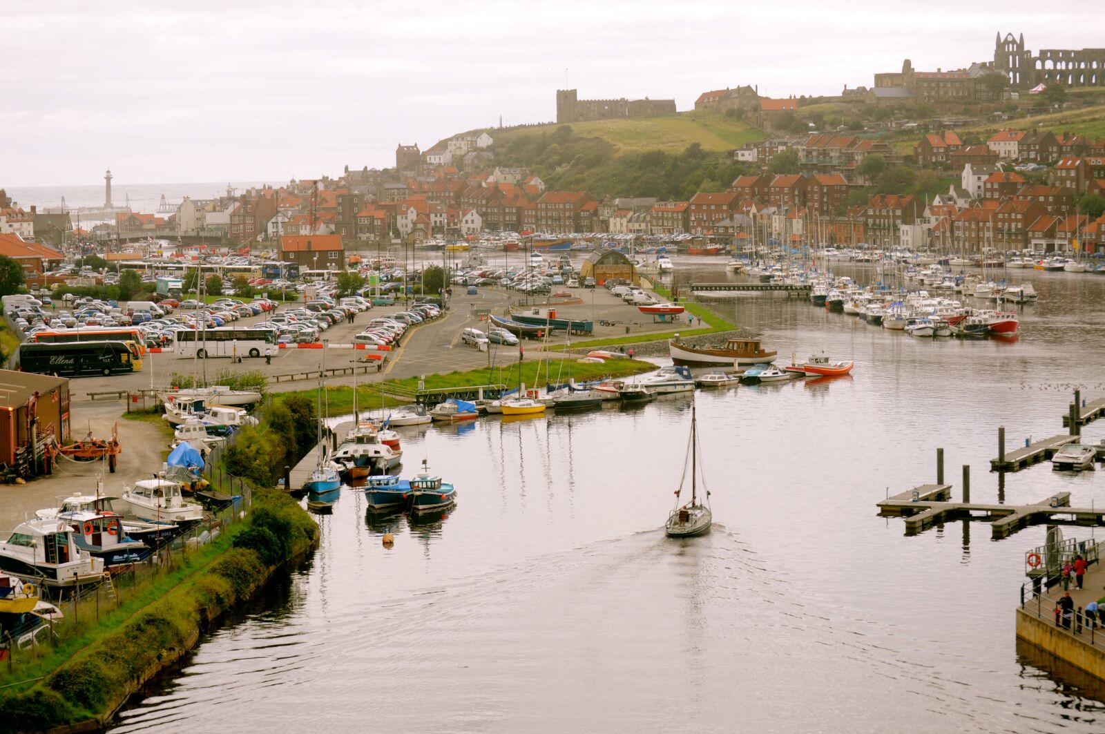 Nikon D5000 sample photo. Whitby, england, harbour photography