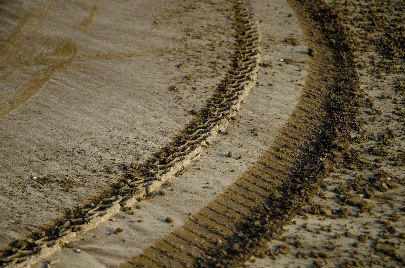 Nikon D7000 sample photo. Marks, tyre marks, sand photography