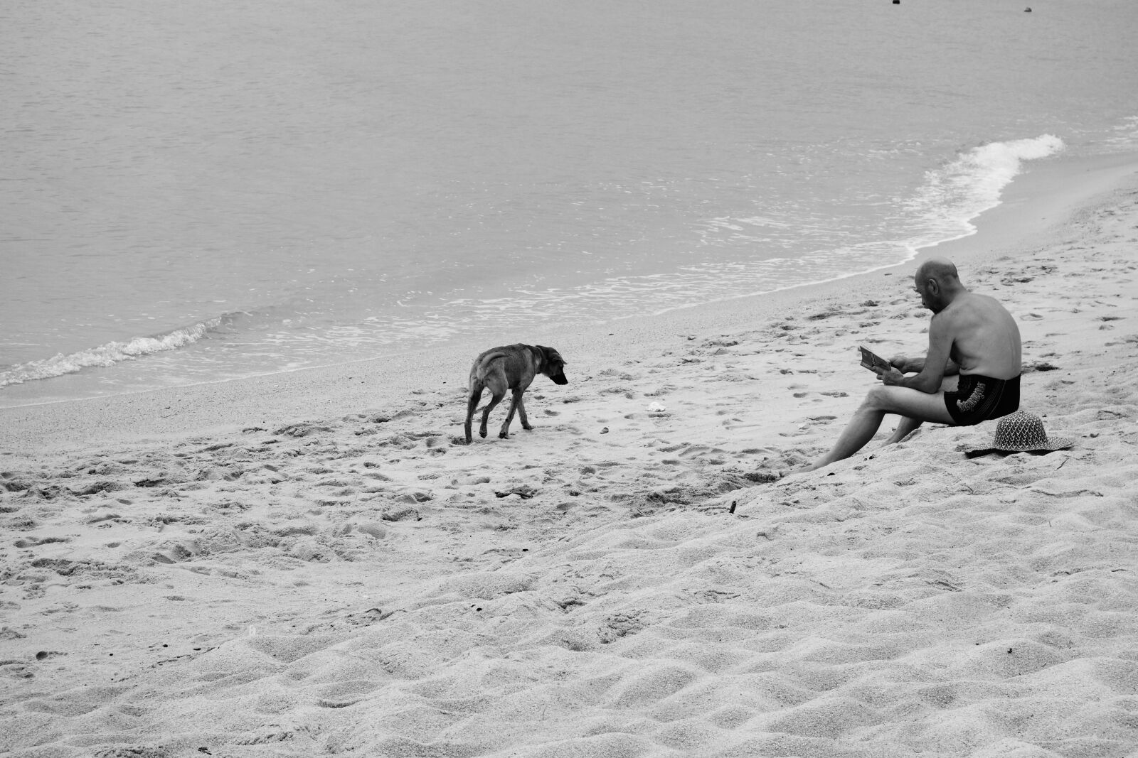 Sony Cyber-shot DSC-RX100 sample photo. Beach, black, and, white photography