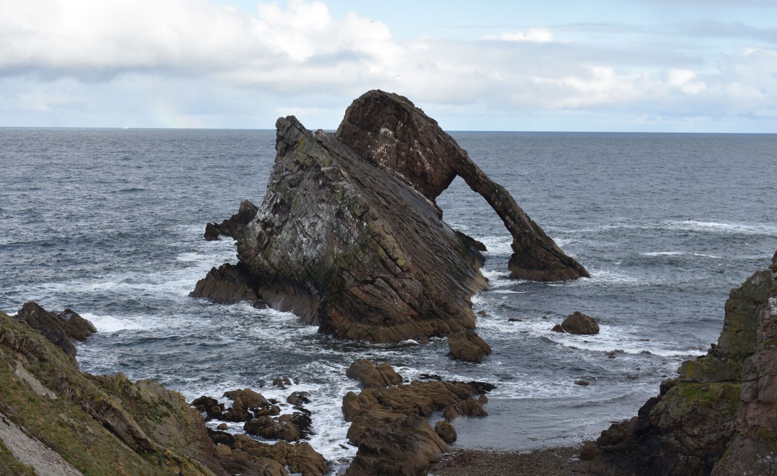 Nikon D3400 sample photo. Portknockie, coastal rocks, moray photography