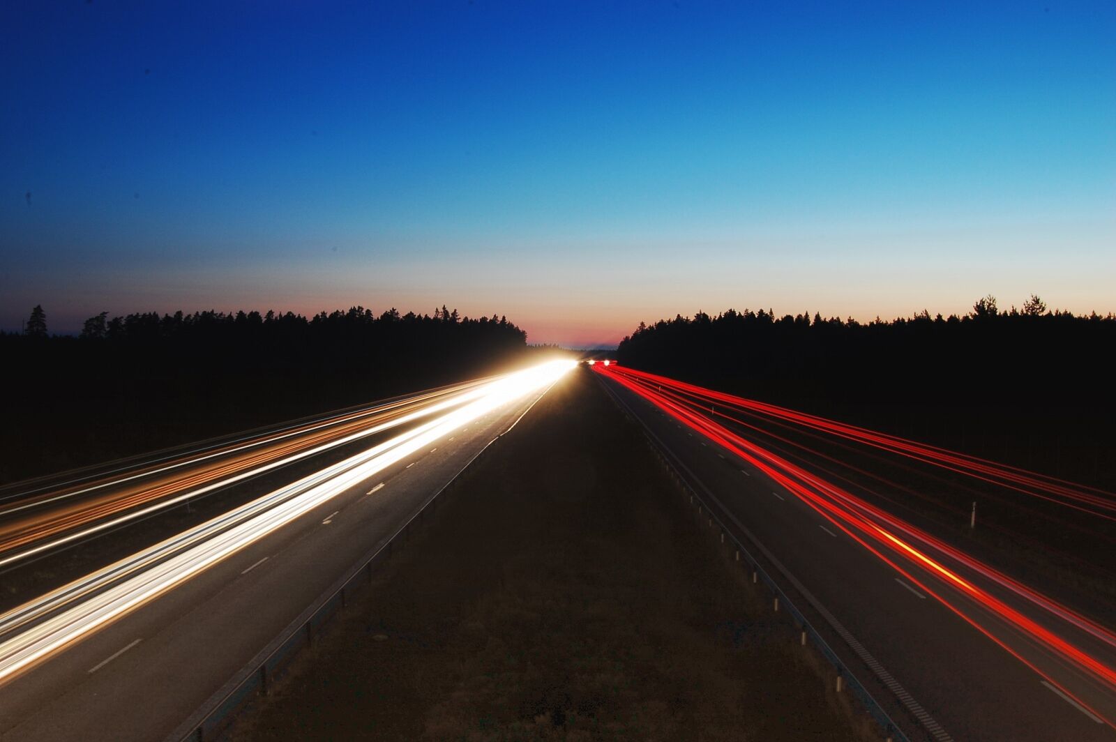 Nikon D40 sample photo. Road, highway, lights photography