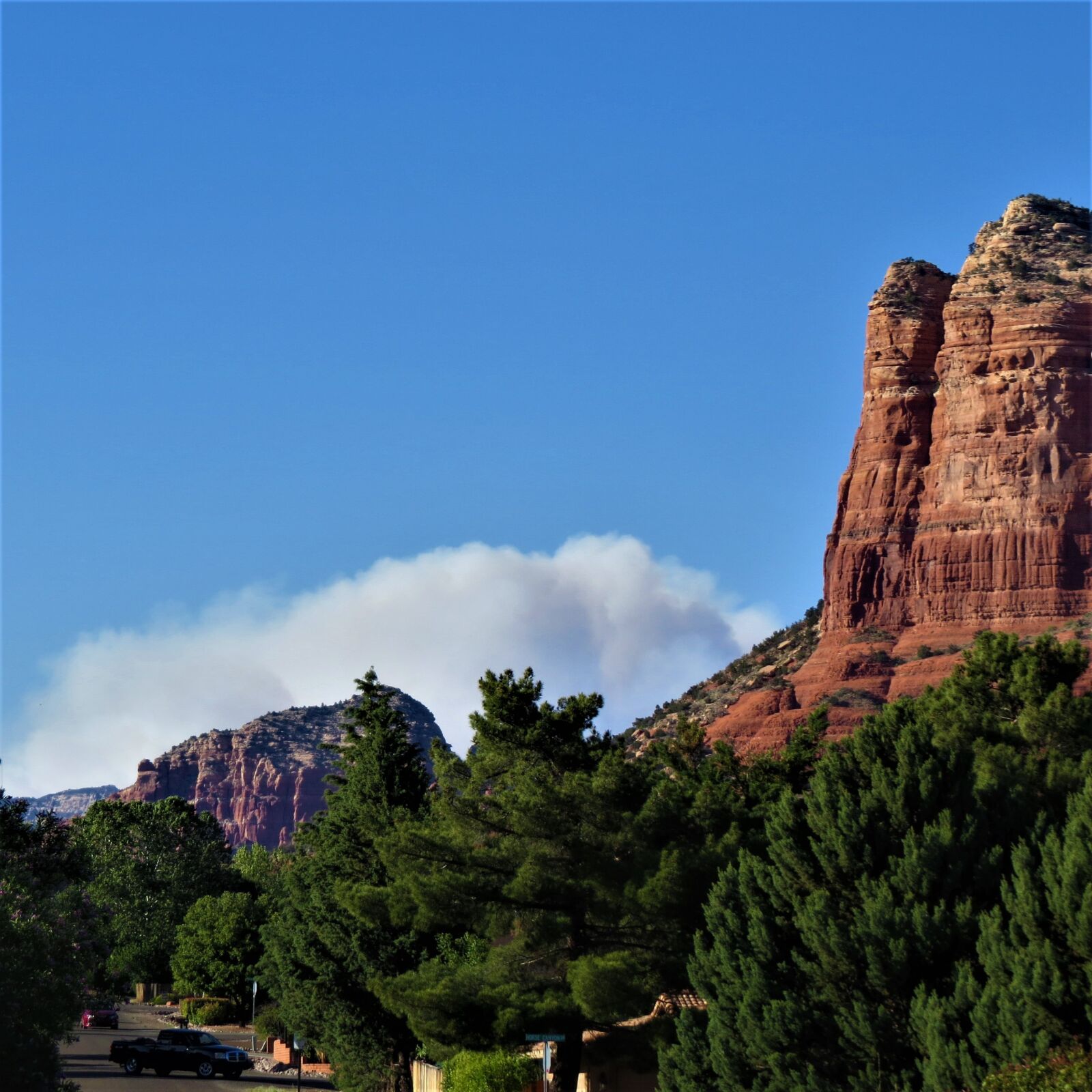 Canon PowerShot SX50 HS sample photo. Forest fire, sedona, arizona photography