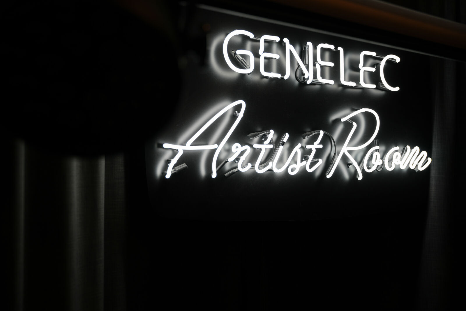 Sony a7R V sample photo. Genelec artist room photography