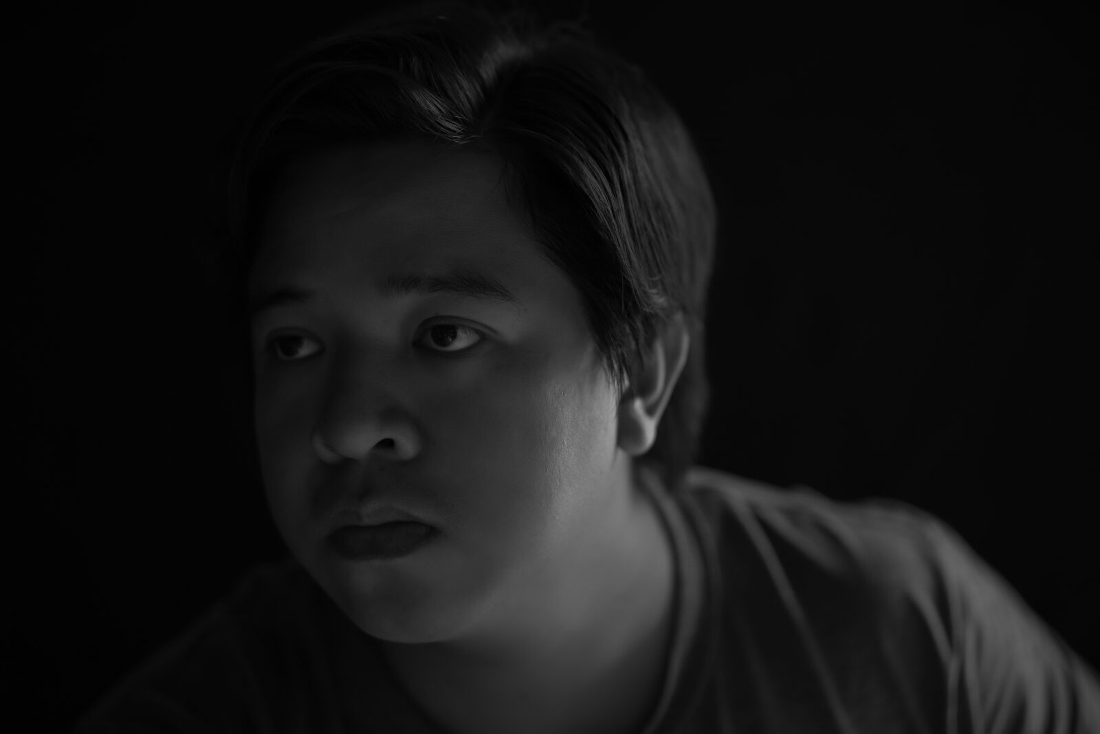 Canon EF 85mm F1.8 USM sample photo. Portrait, black and white photography