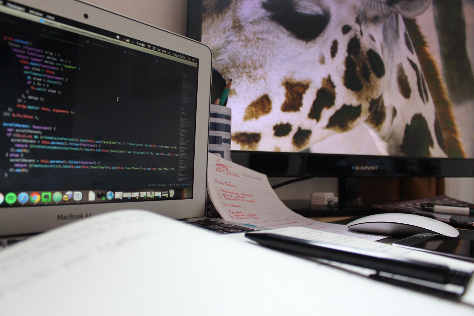 Canon EOS 700D (EOS Rebel T5i / EOS Kiss X7i) sample photo. Code, giraffe, macbook, air photography