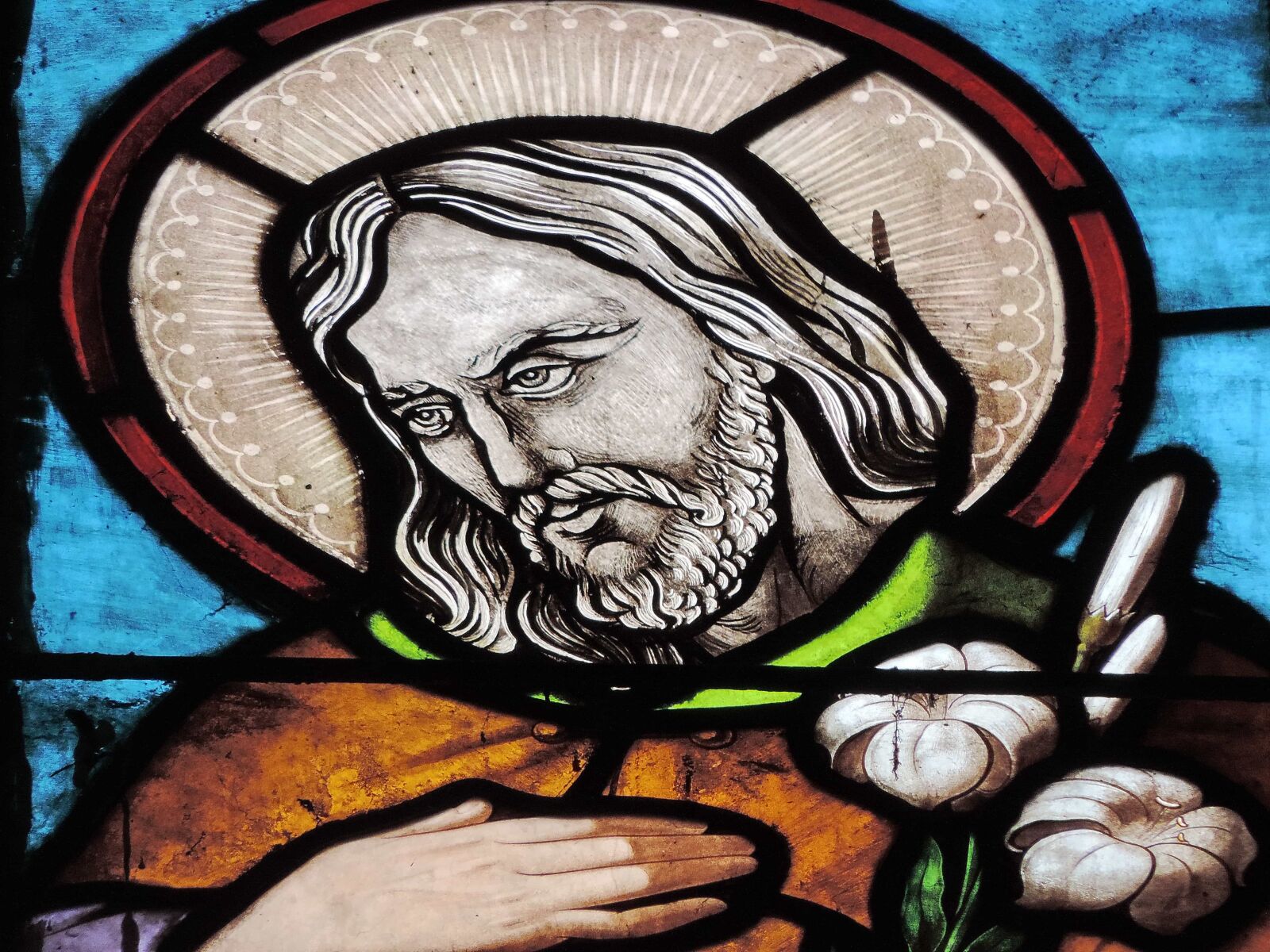 Nikon Coolpix P520 sample photo. Christianity, saint, stained glass photography