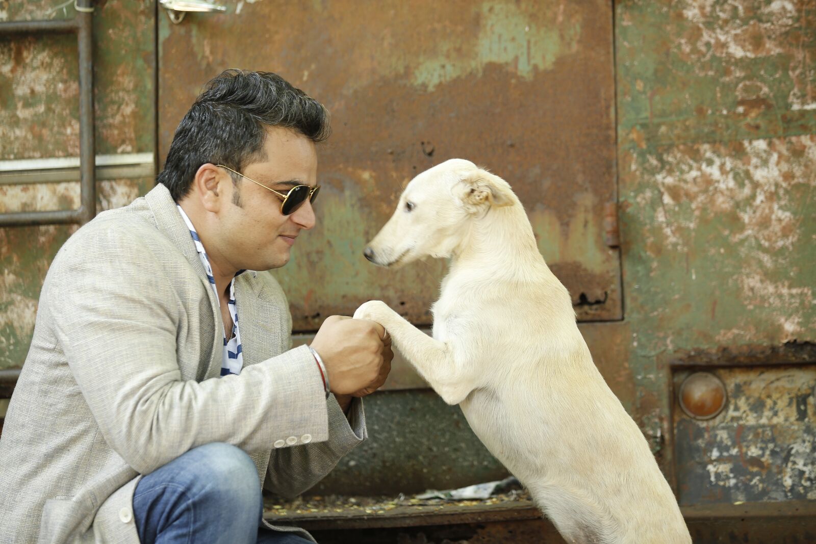 Canon EOS 5D Mark III sample photo. Animal, dog, man photography