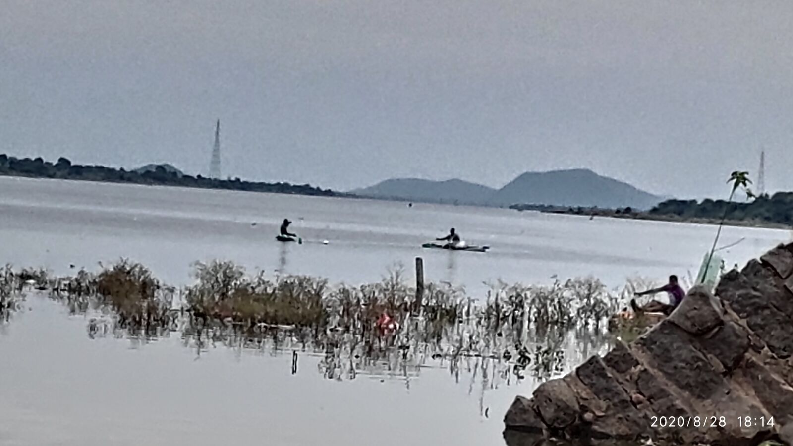 Xiaomi POCO F1 sample photo. Fishing, village fishing, flooded photography