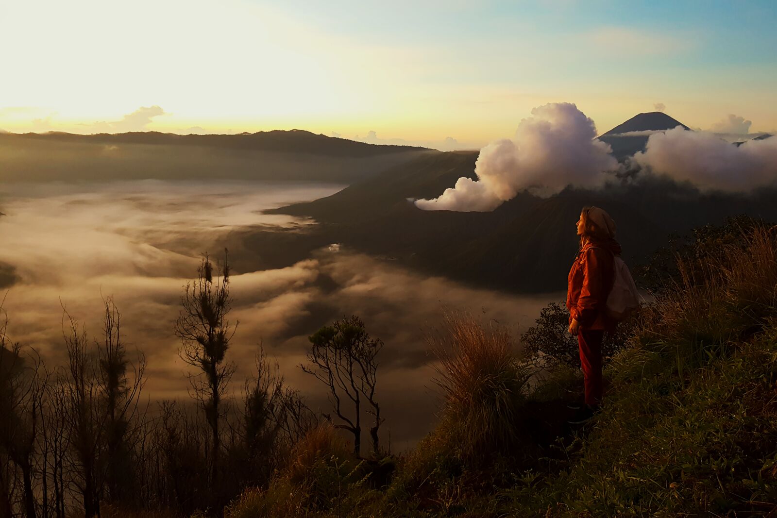 Samsung GALAXY S6 edge sample photo. Volcano, dawn, landscape photography