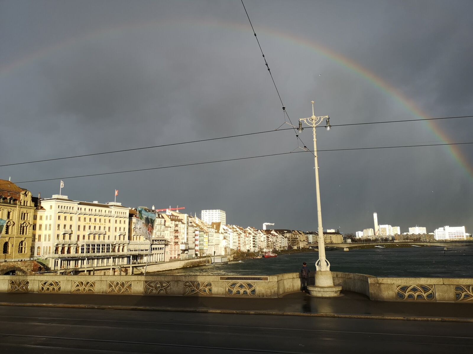 HUAWEI CLT-L29 sample photo. Rainbow, city, basel photography