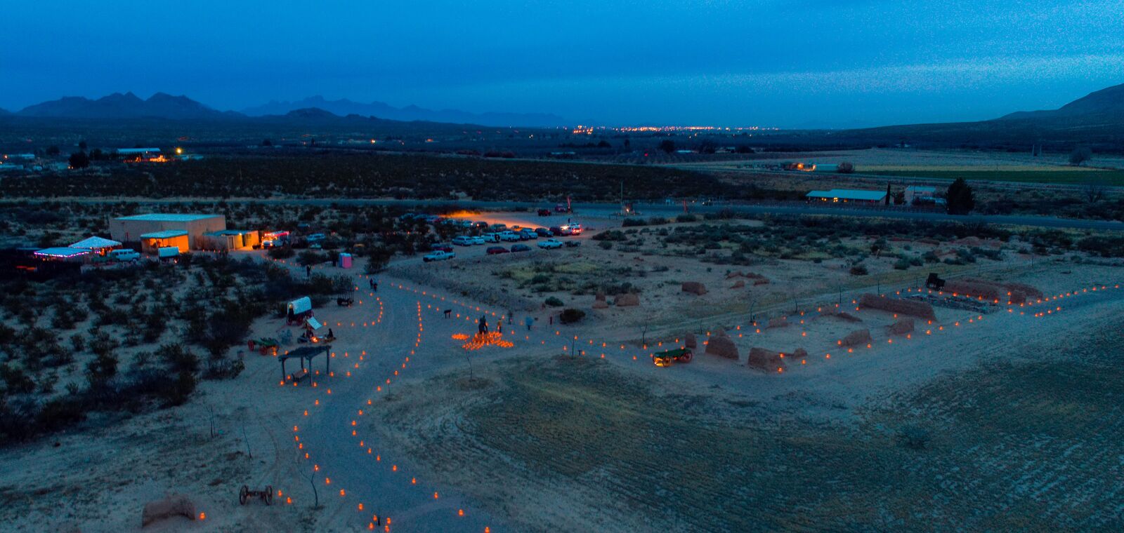 DJI FC6310 sample photo. Drone, las cruces, luminaries photography