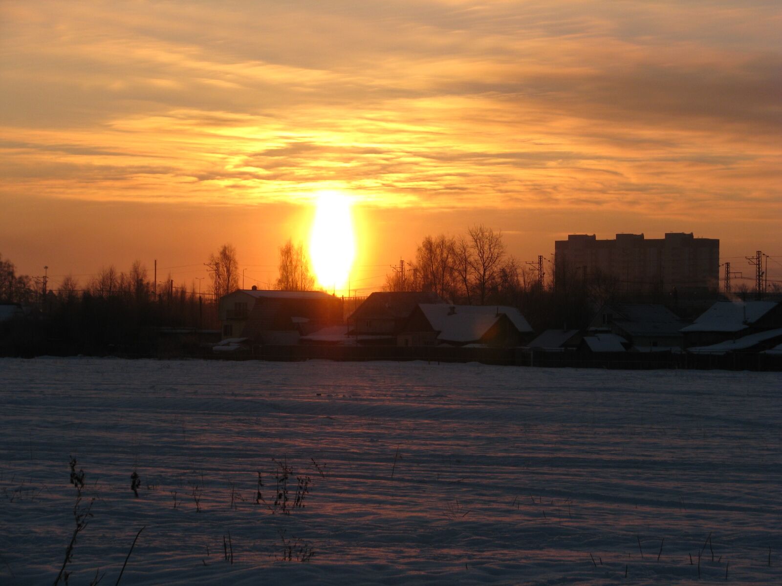 Canon POWERSHOT S5 IS sample photo. Sunset, winter, snow photography