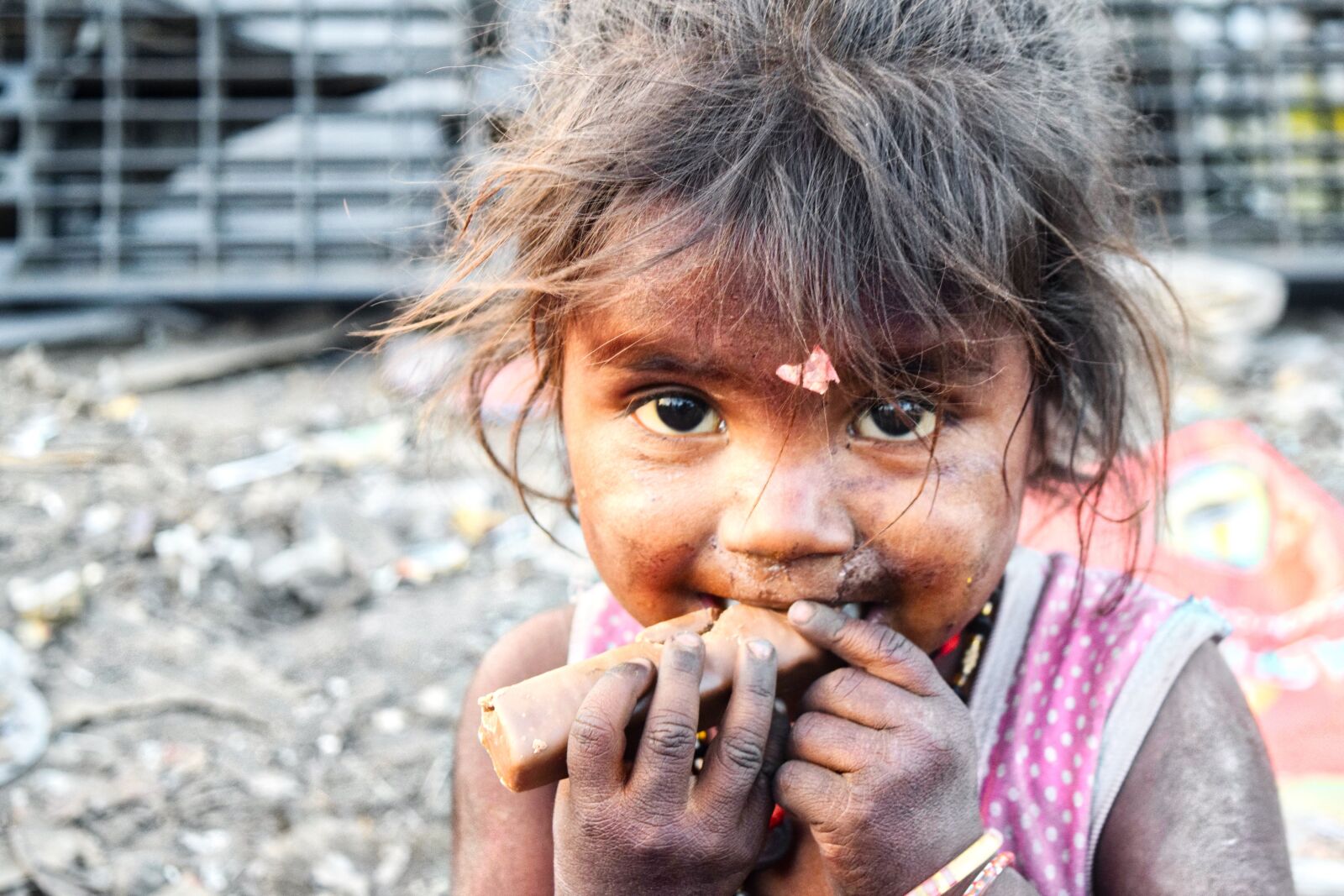 Nikon D3300 sample photo. Slums, india, girl photography