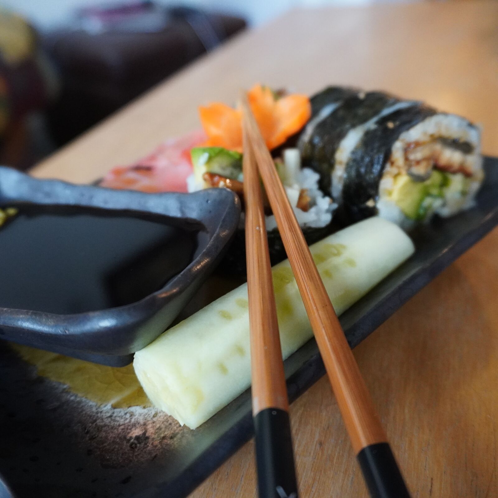 Sony a6100 sample photo. Sushi, roll, dinner photography