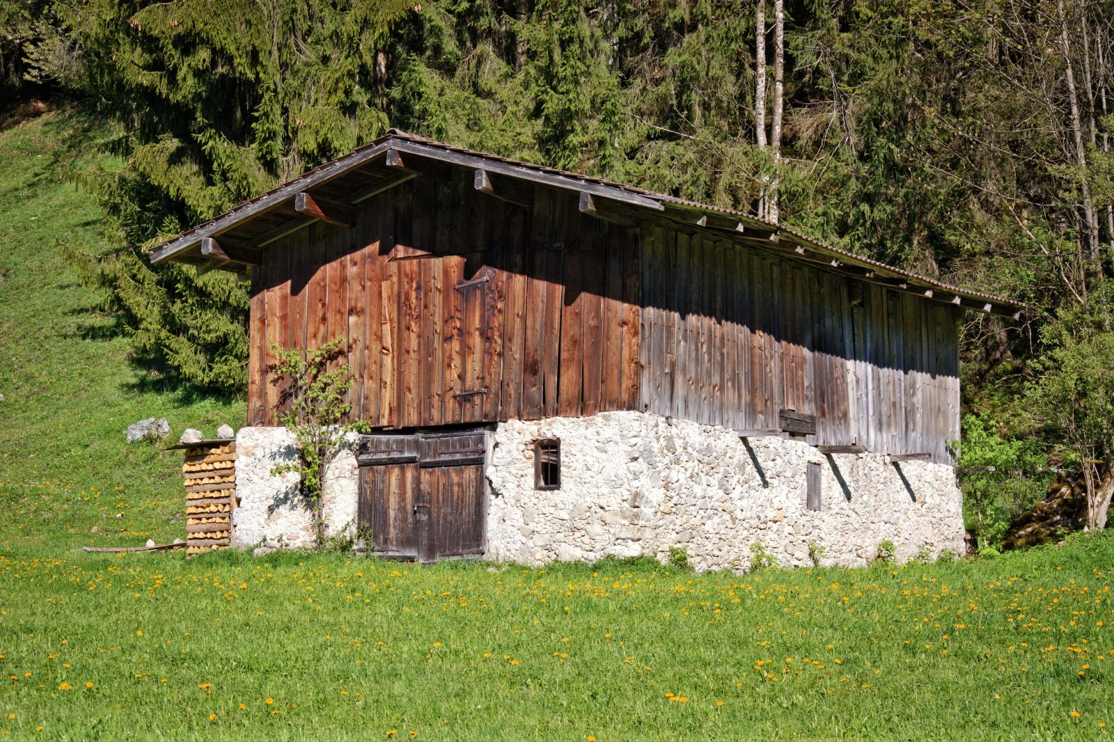 55.0-200.0mm f/4.0-f/5.6 sample photo. Alm, hut, bavaria photography