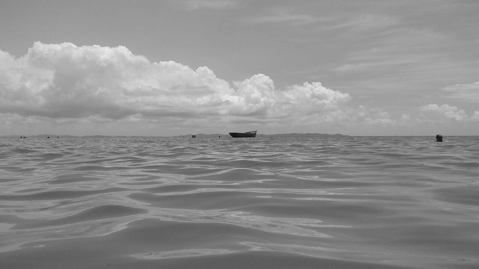 Motorola Moto G (5S) Plus sample photo. Boat, ocean, clouds photography