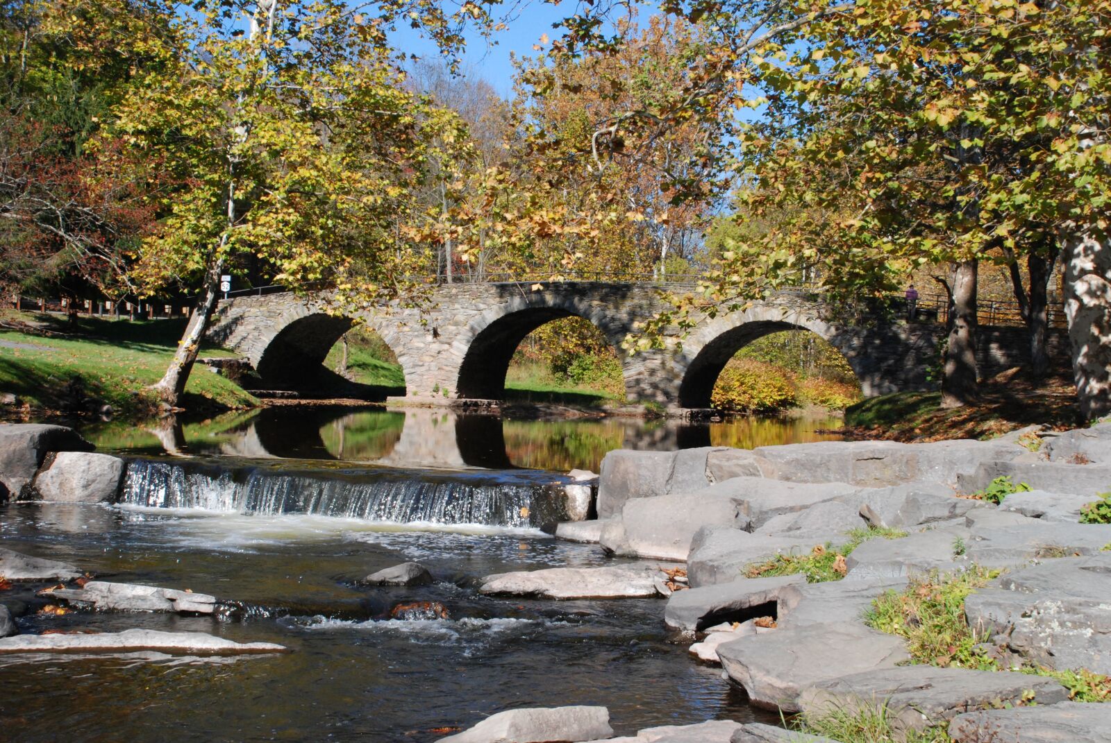 Nikon D80 sample photo. Fall, river, bridge photography