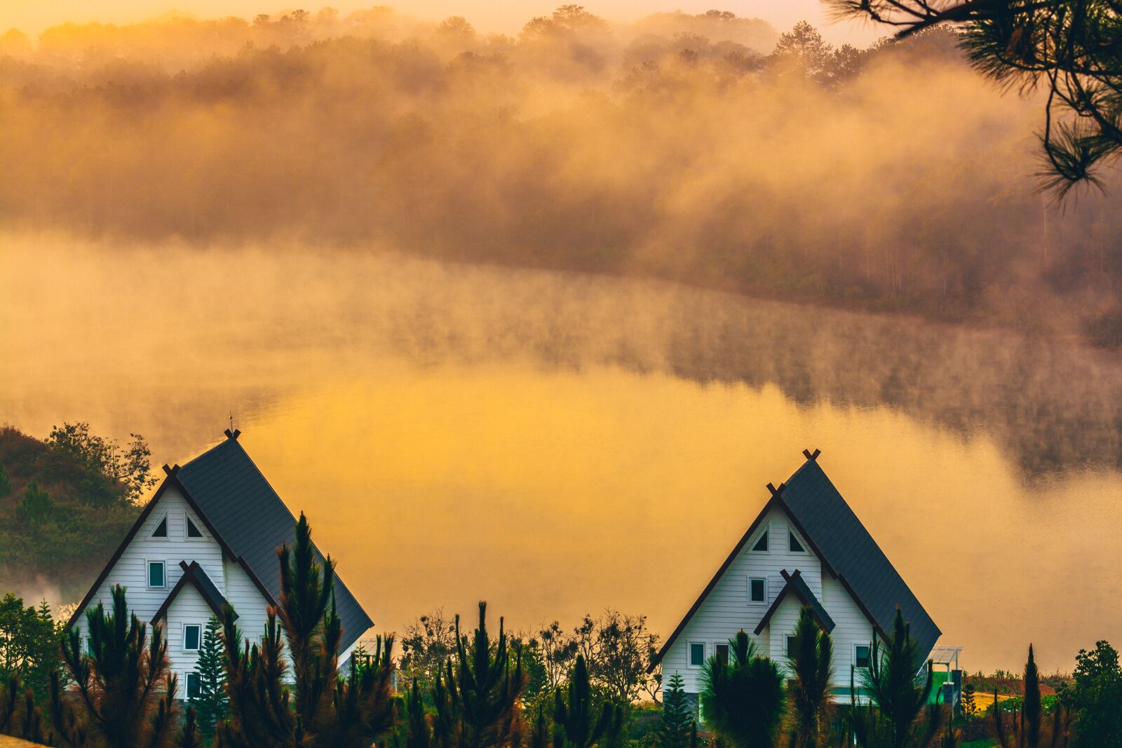 Nikon D7100 sample photo. Dalat, house, lake photography