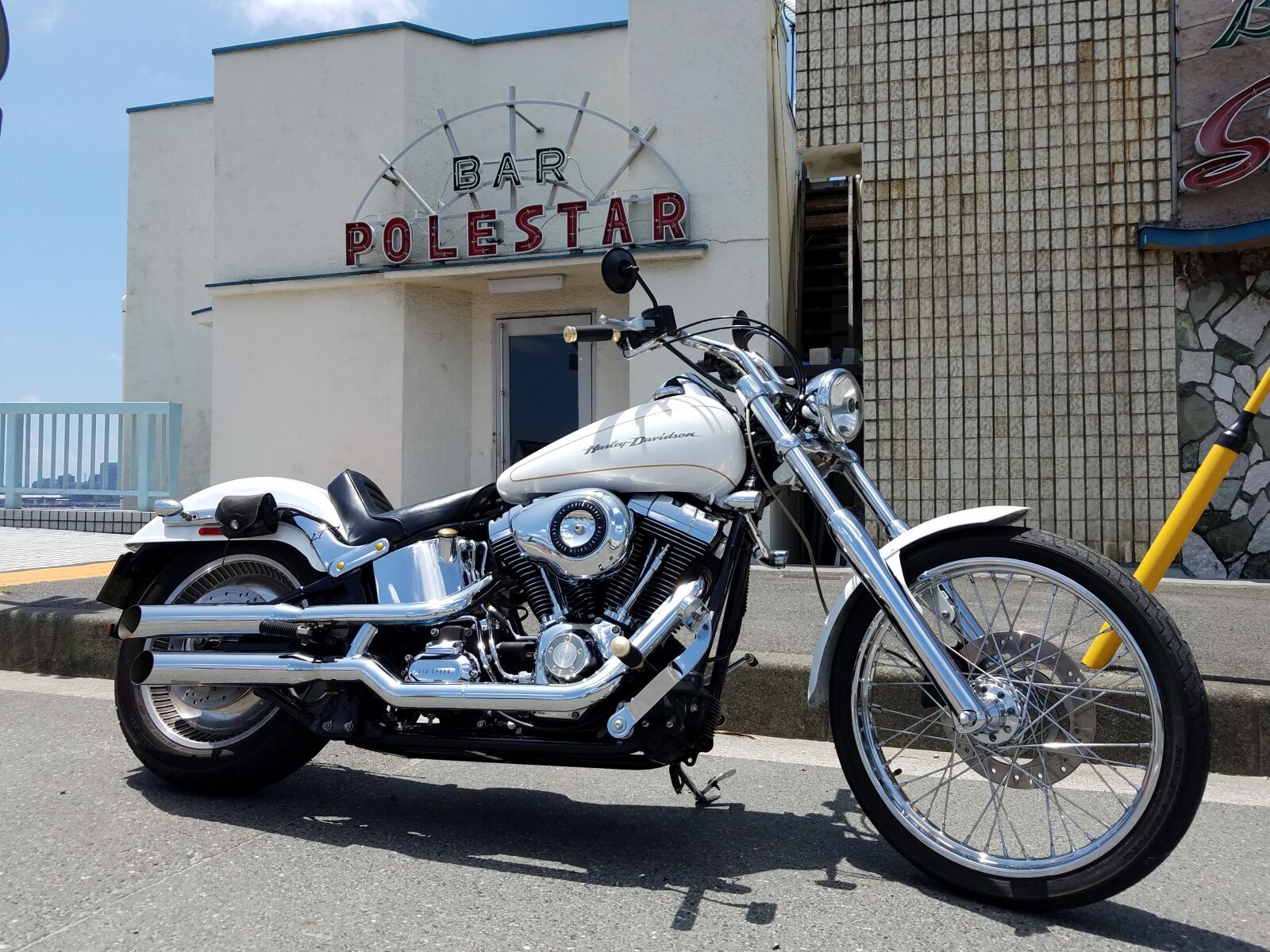 Samsung Galaxy S7 Edge sample photo. Yokohama, motorcycle, harley davidson photography