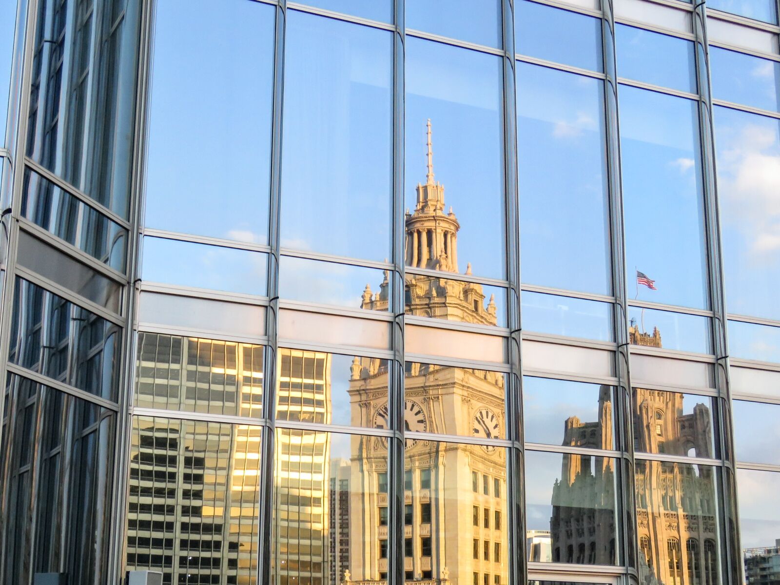 Canon PowerShot SX60 HS sample photo. Chicago, mirrored, buildings photography