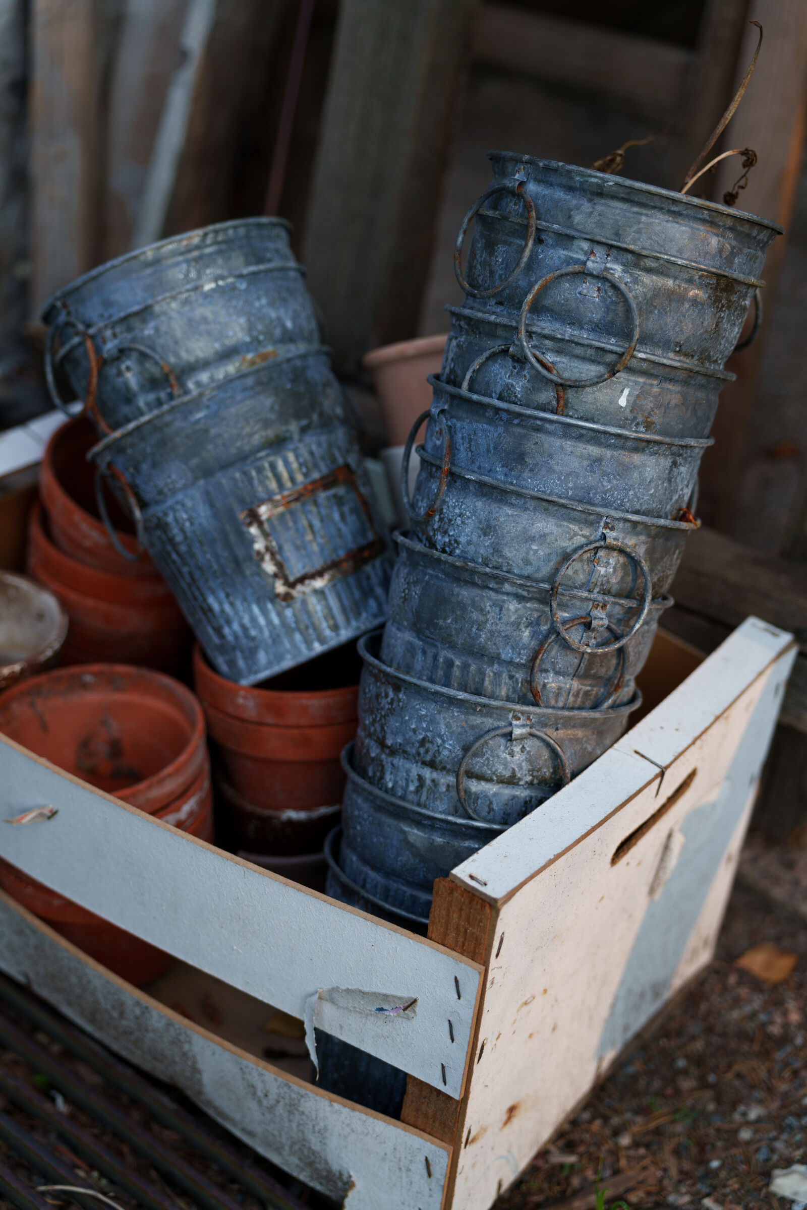 Sigma 28-105mm F2.8 DG DN | Art sample photo. Metal buckets photography
