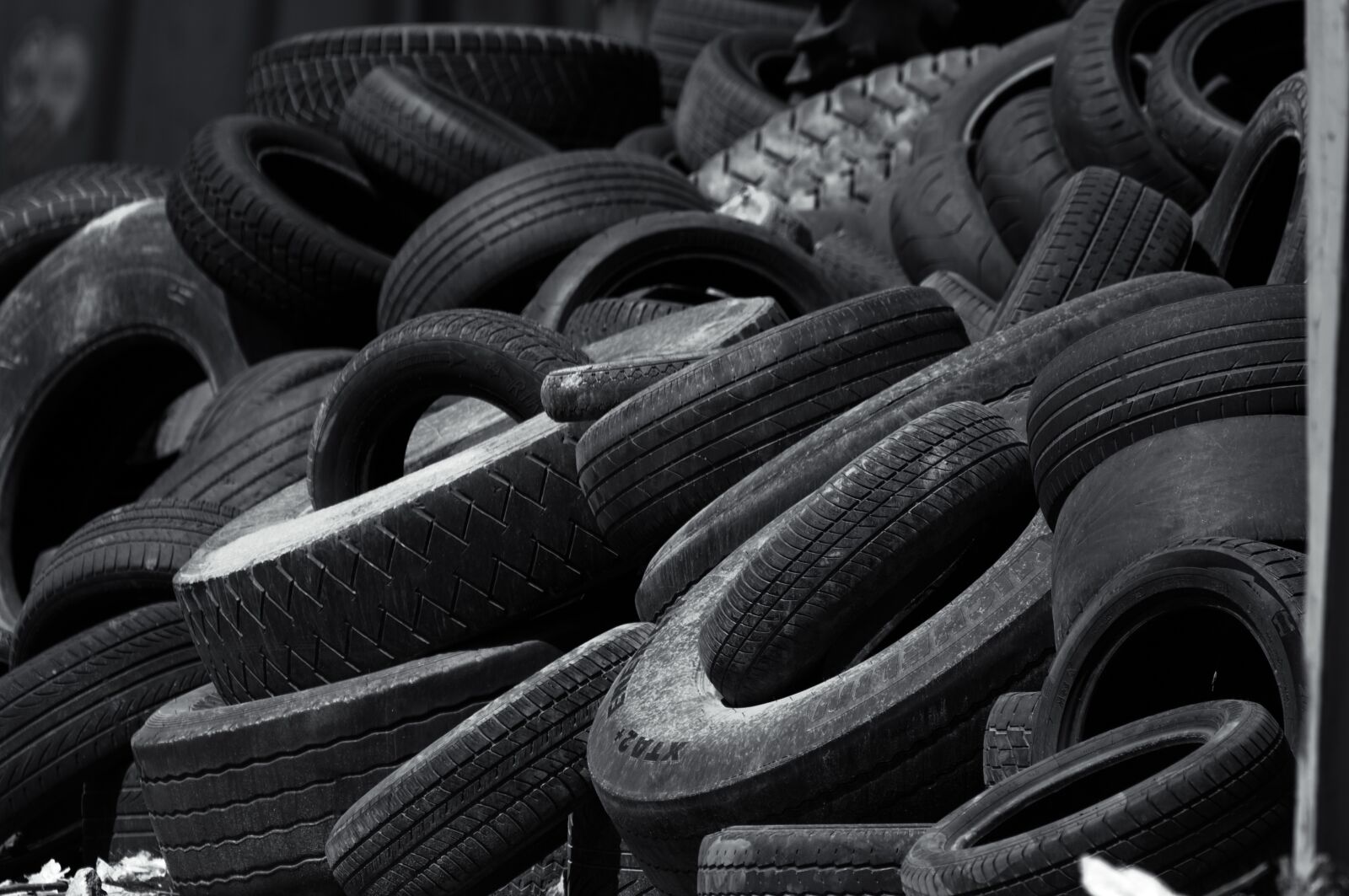 Nikon D2Xs sample photo. Mature, auto tires, recycling photography