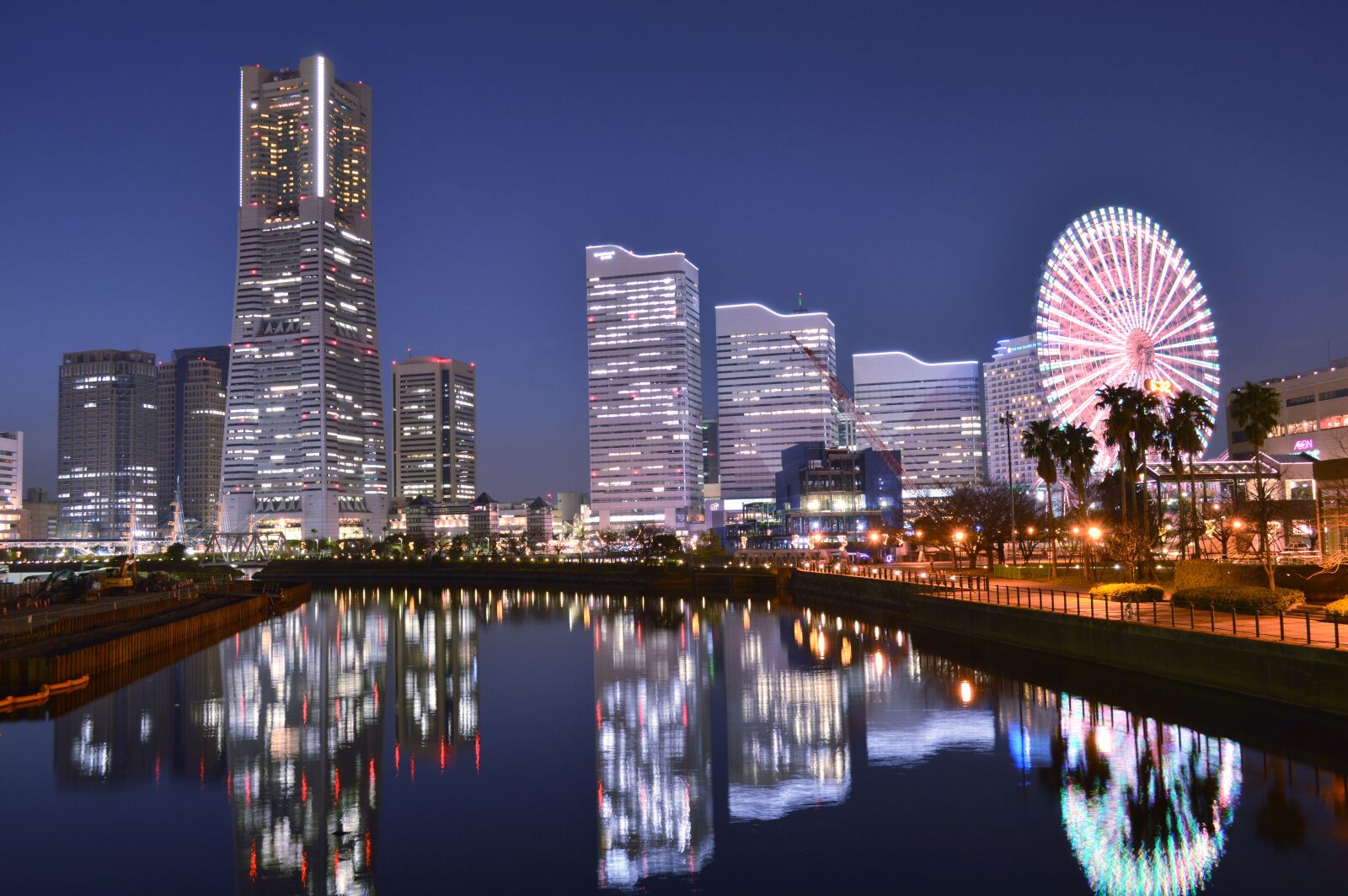 Nikon D3200 sample photo. Minato mirai, night view photography