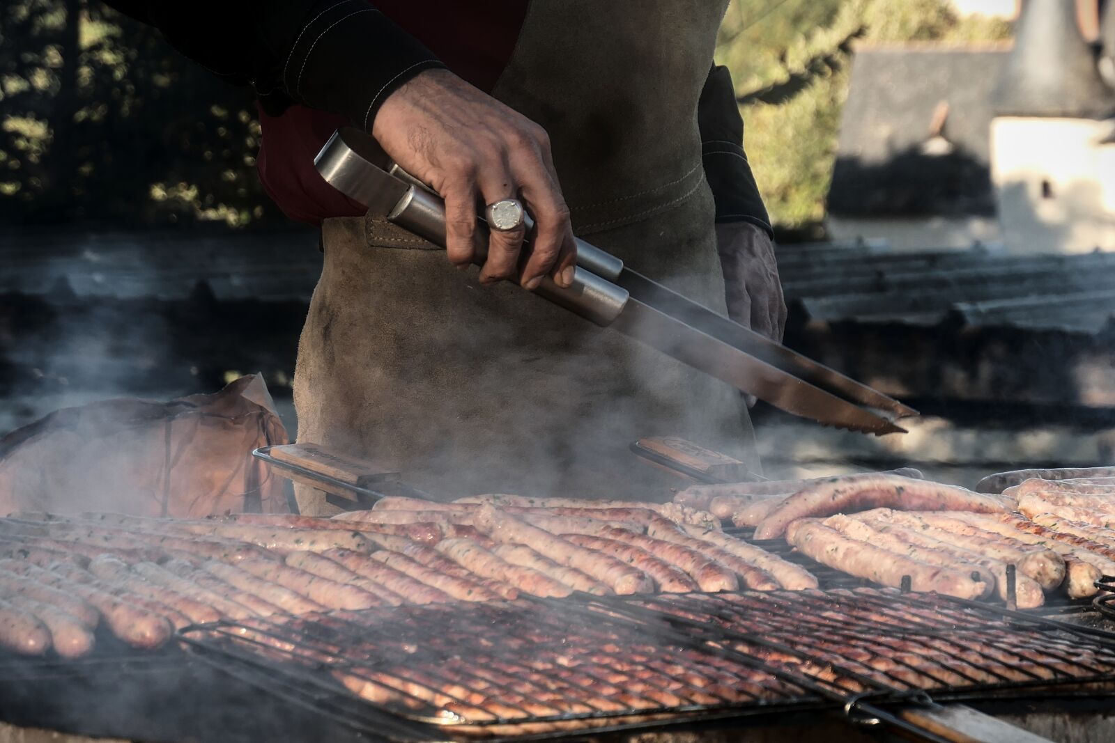 Panasonic DC-TZ200 sample photo. Sausages, grill, grilled photography
