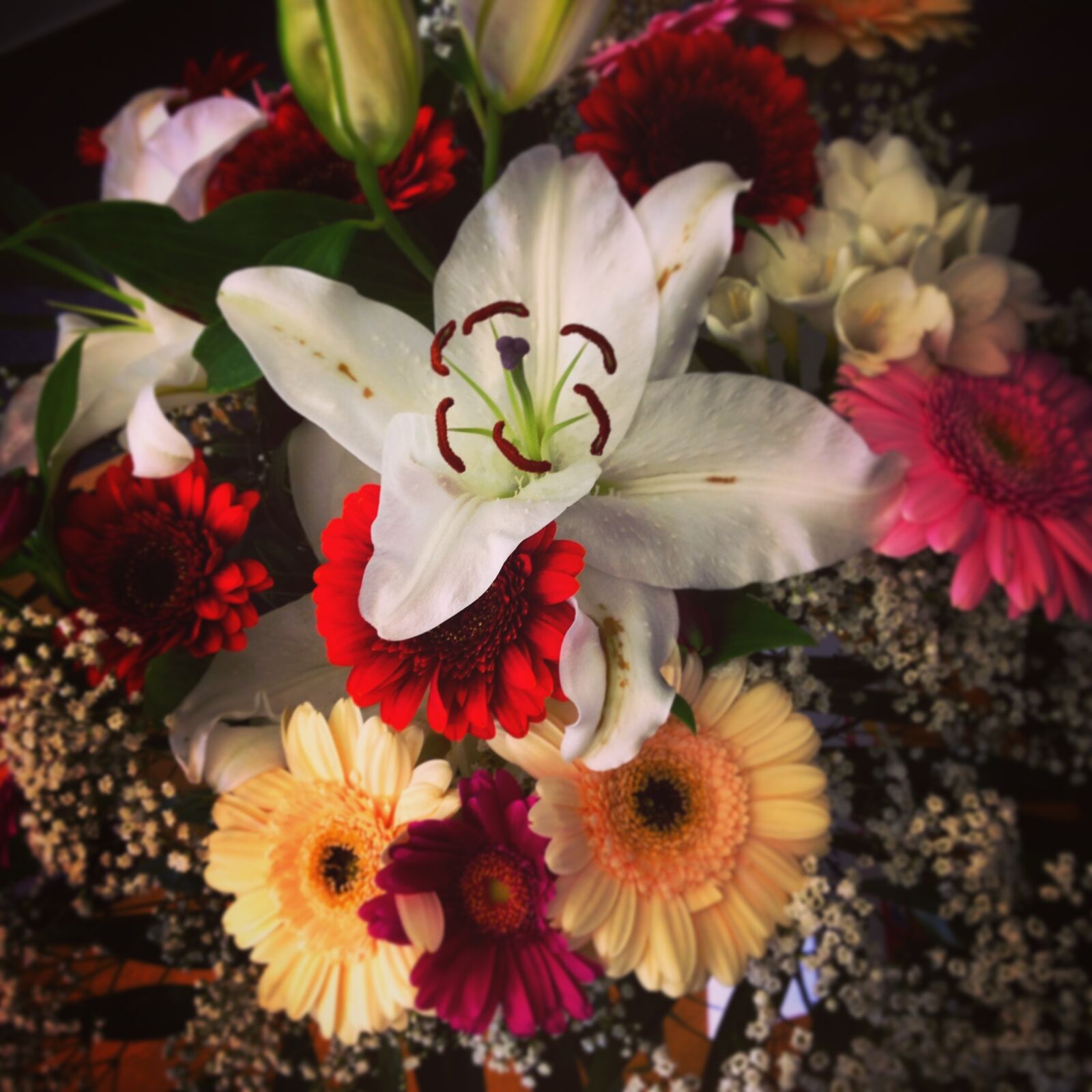 Apple iPhone 5 sample photo. Bouquet of flowers, lily photography