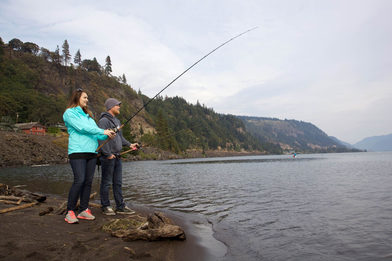 Canon EOS 5D Mark II sample photo. Fishing, together, couple, male photography