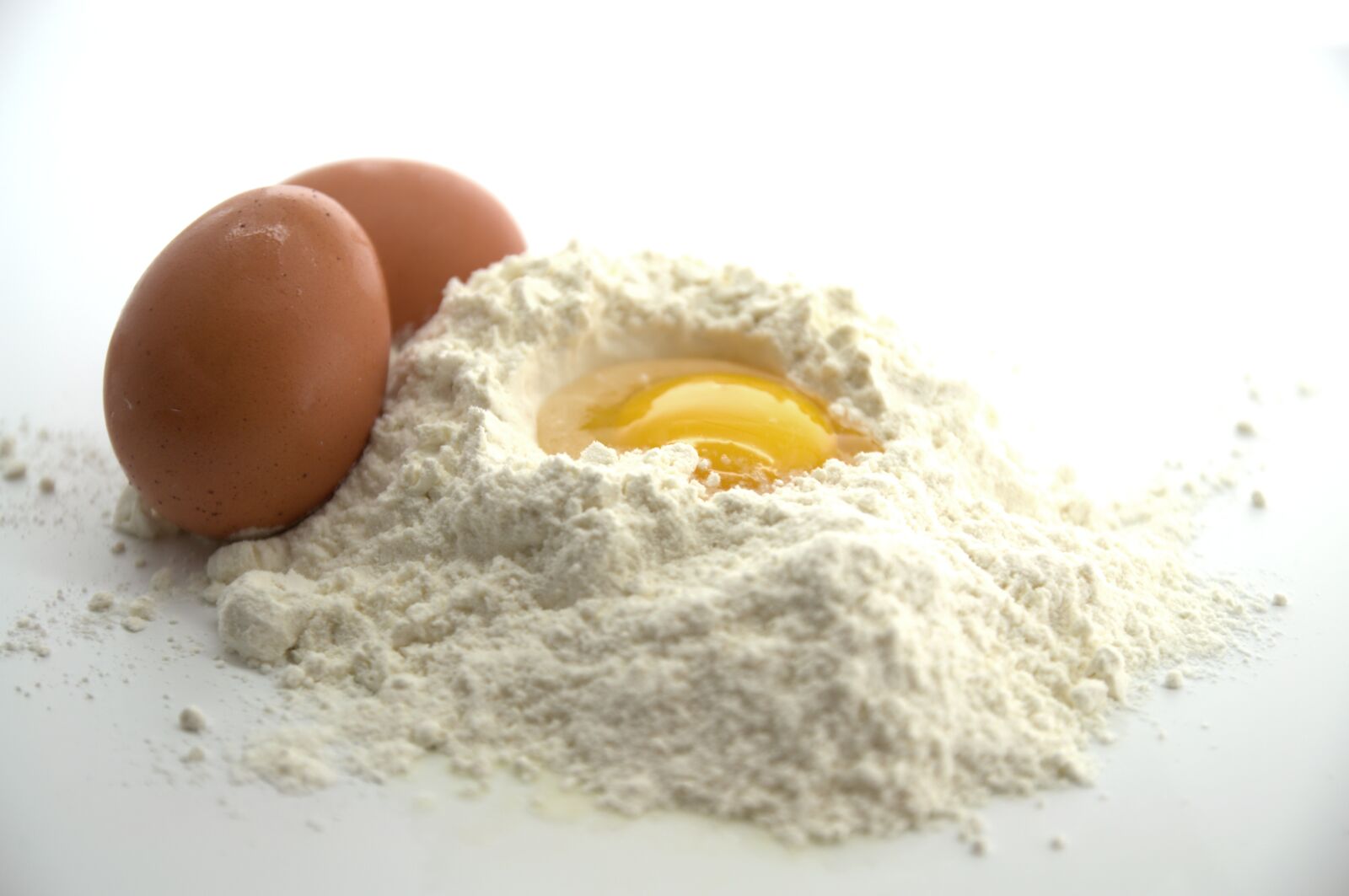 Nikon D3100 sample photo. Egg, flour, food photography