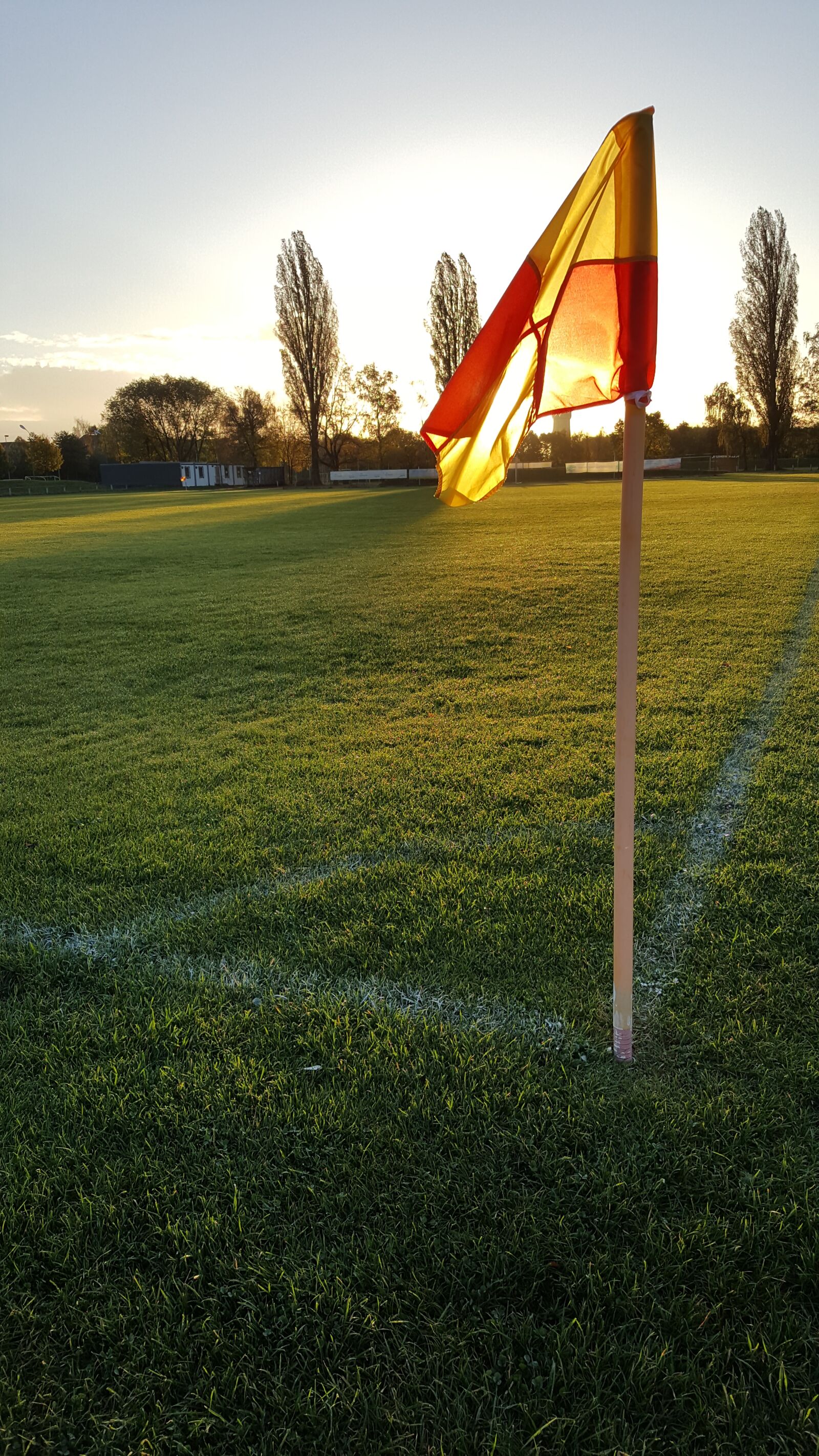Samsung Galaxy S6 sample photo. Football field, flag, mark photography