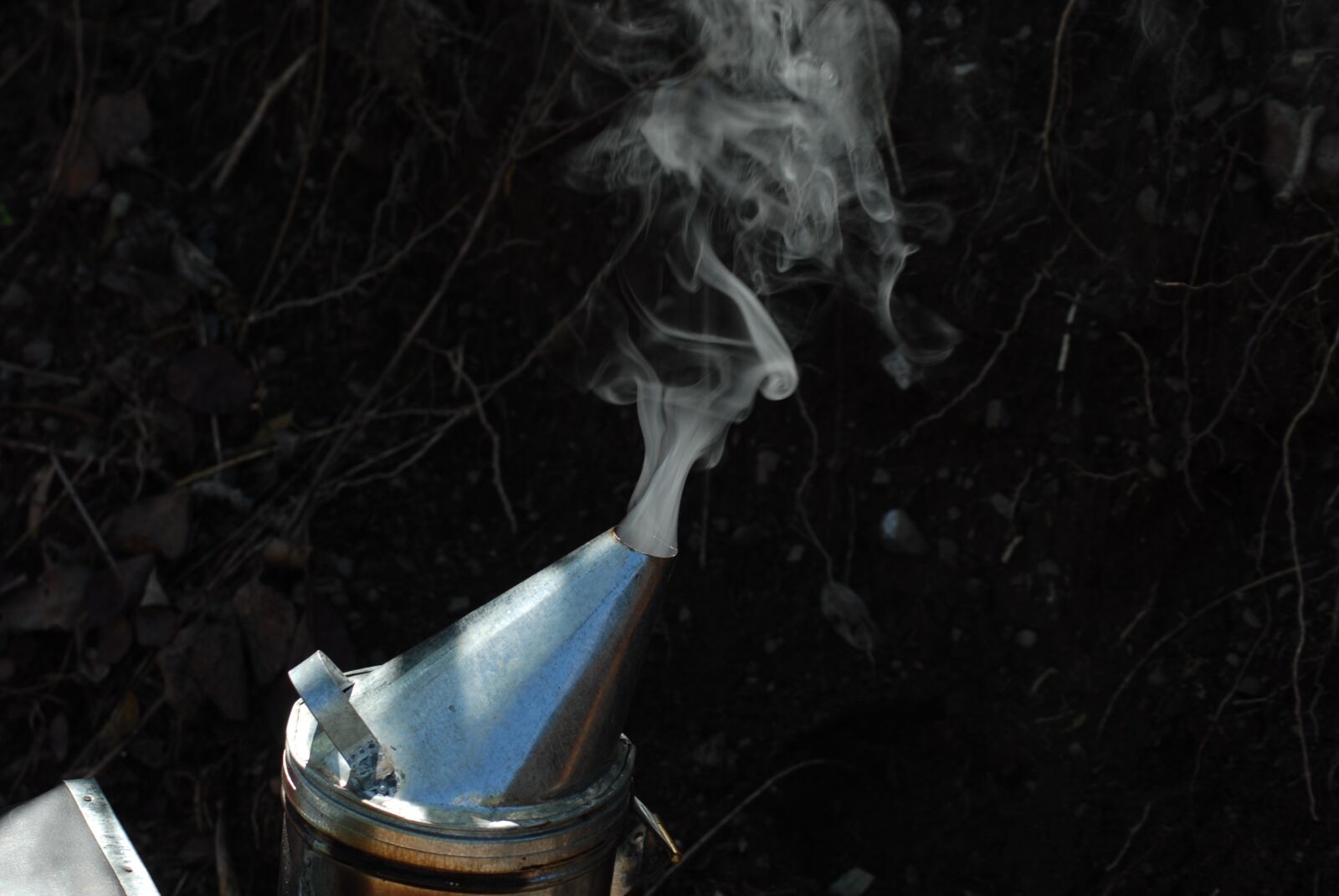 Nikon D200 sample photo. Beekeeping, smoker, honey photography