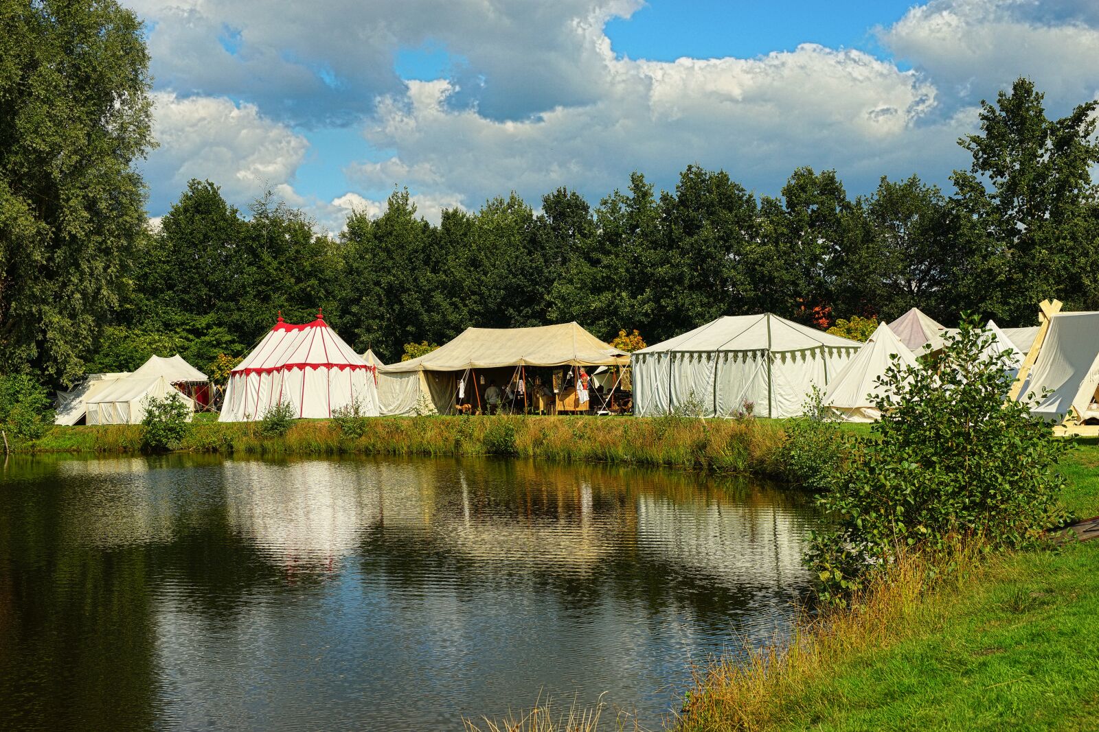 Sony a99 II sample photo. Tents, knight village, festival photography