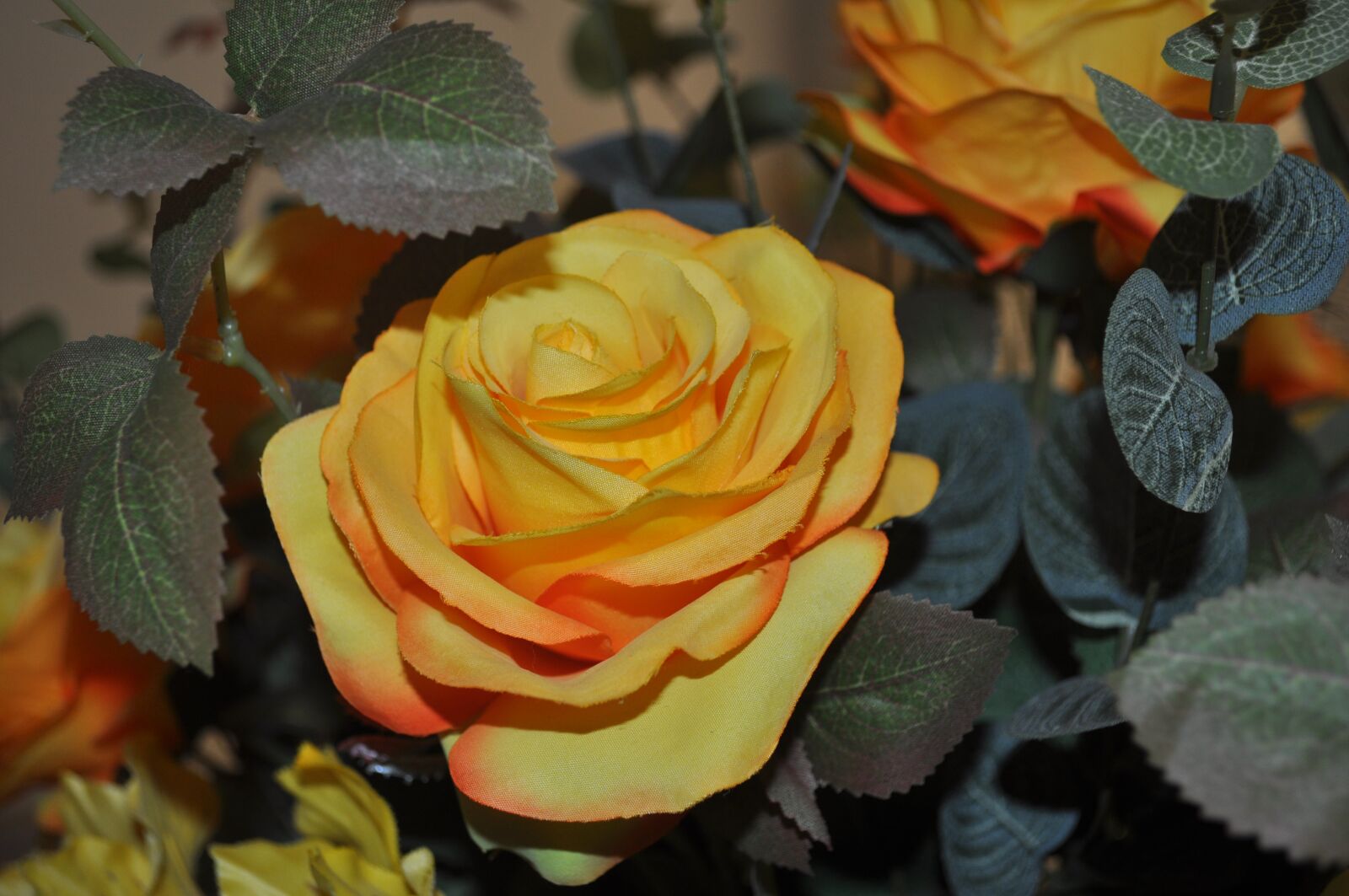 Nikon D5000 sample photo. Yellow flower artificial, artificial photography