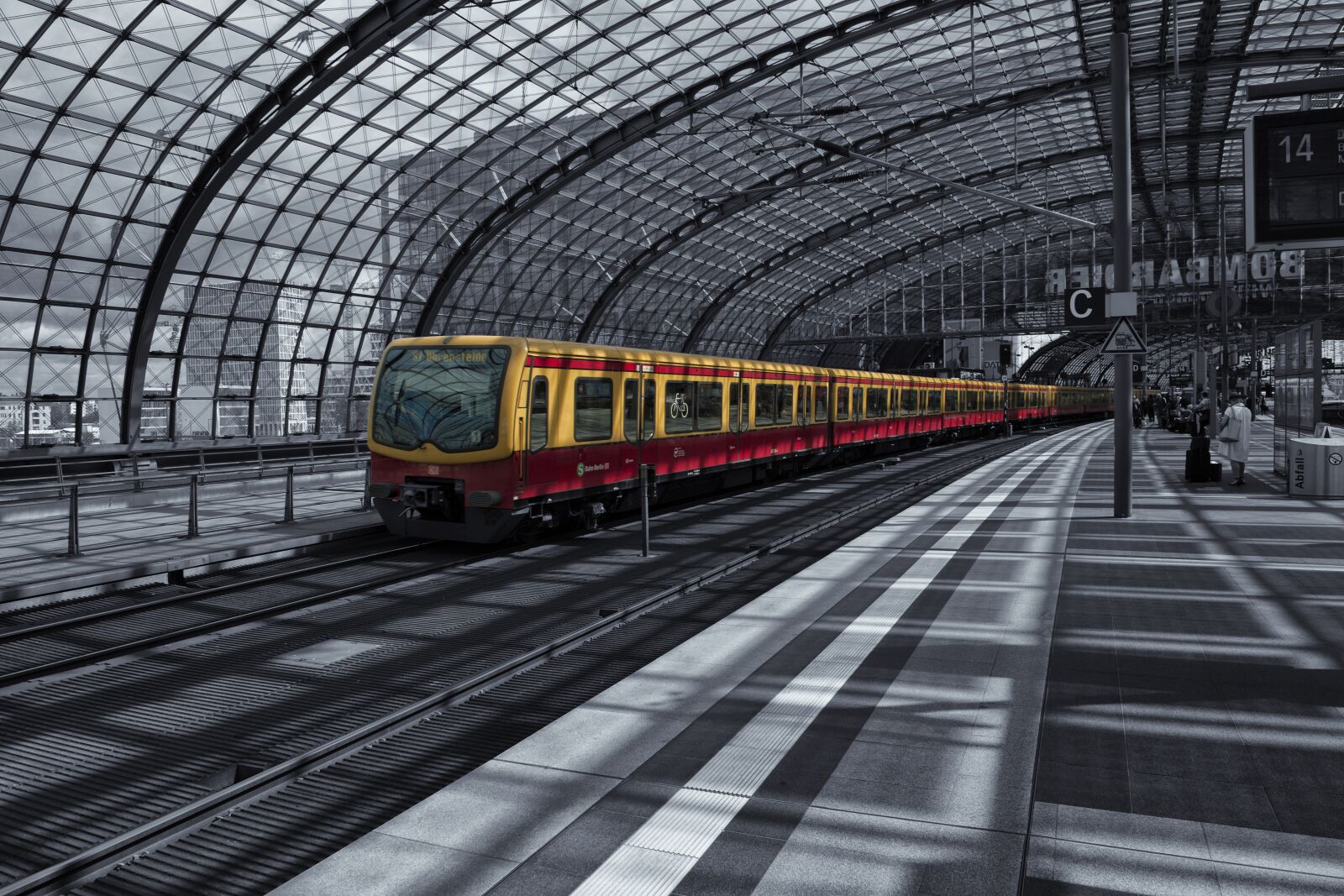 Nikon D3X sample photo. Berlin, central station, railway photography