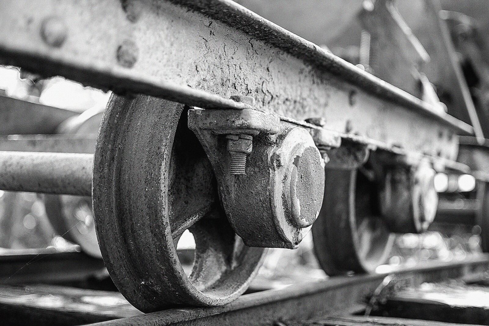Nikon D3100 sample photo. Wagon, rail, wheel photography