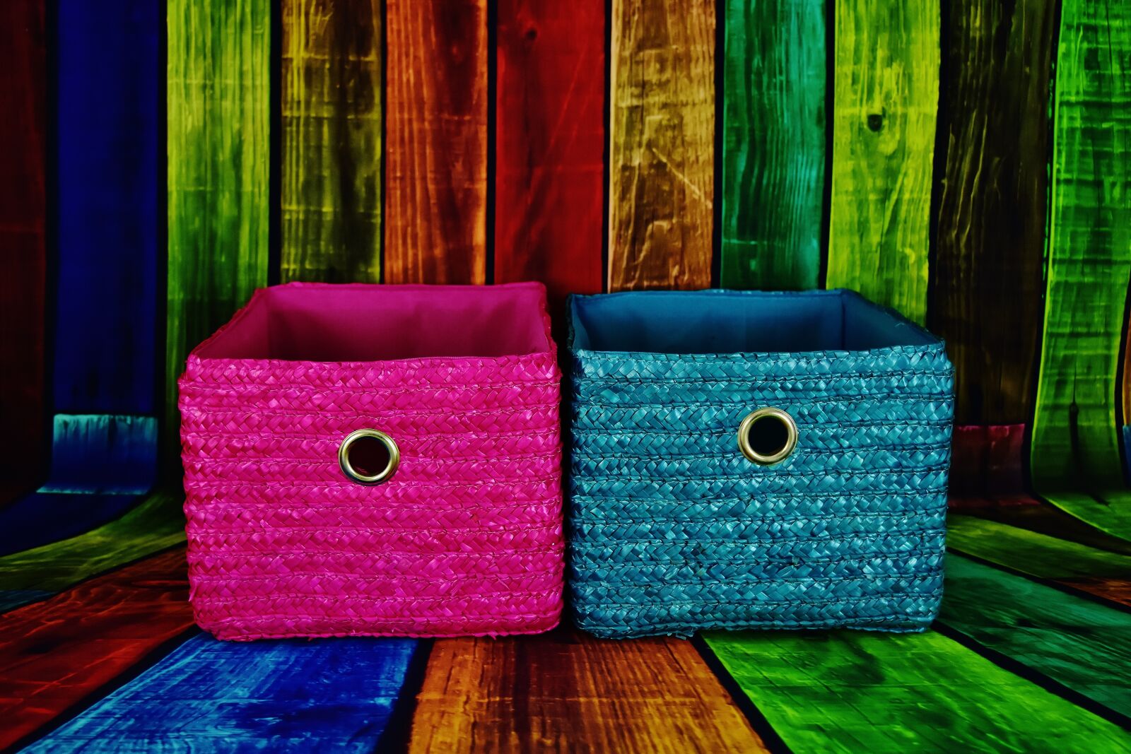 Nikon D7200 sample photo. Baskets, pink, blue photography