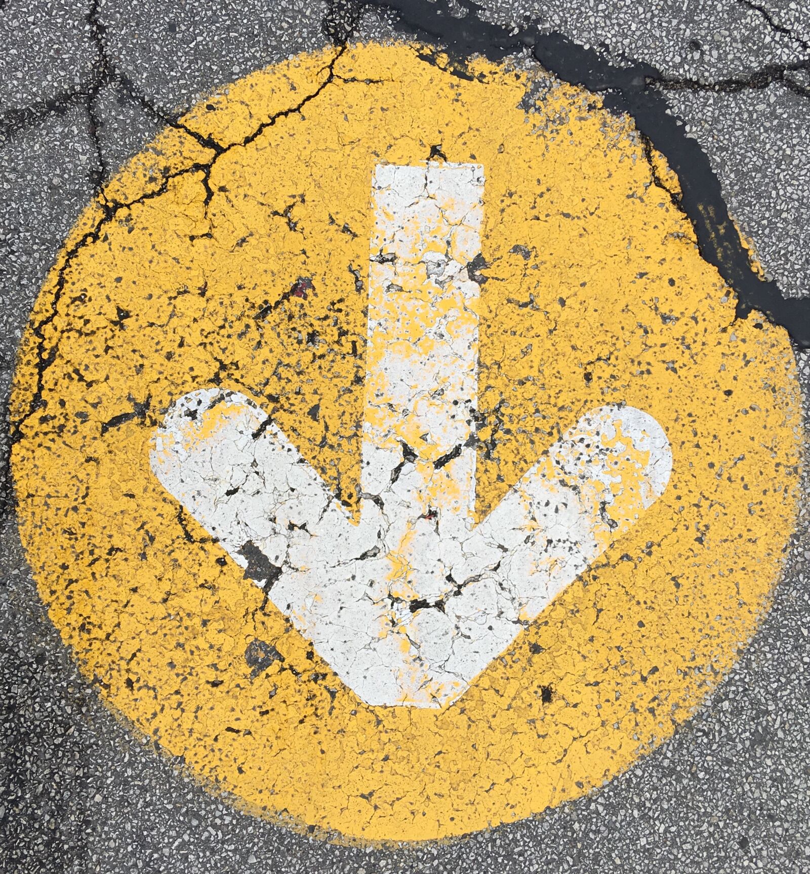 Apple iPhone 6s Plus sample photo. Arrow, cracked, symbol photography