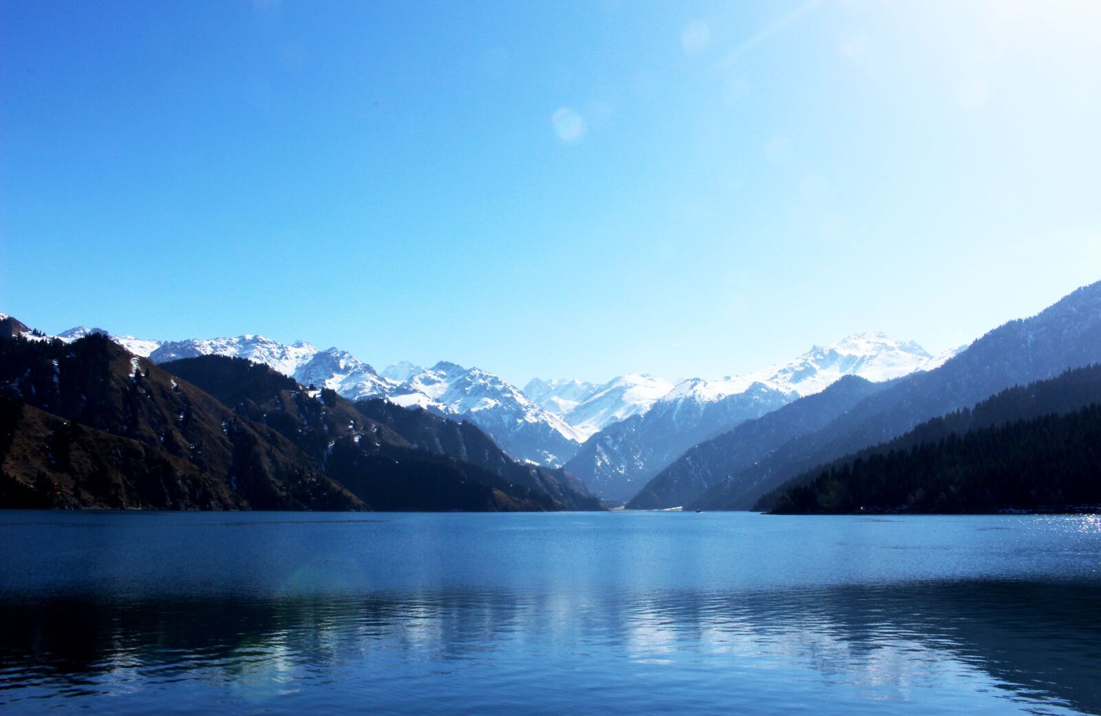 Canon EOS 100D (EOS Rebel SL1 / EOS Kiss X7) sample photo. Tianchi, lake, snow photography