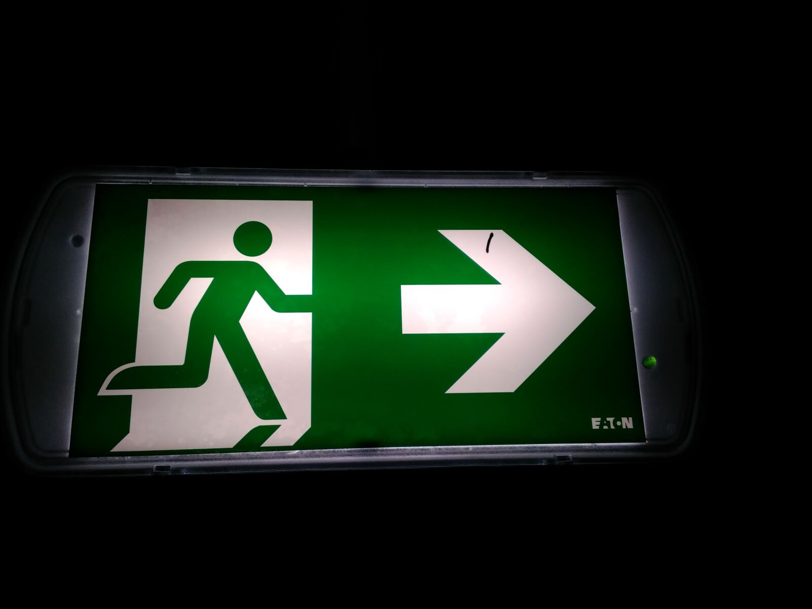 Lenovo S60-A sample photo. Exit sign, symbol, darkness photography