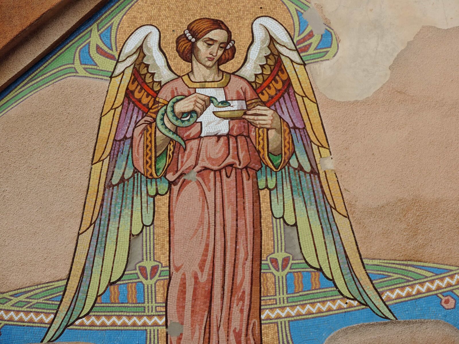 Nikon Coolpix P520 sample photo. Angel, mosaic, art, religion photography